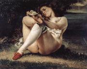 Gustave Courbet Woman with White Stockings oil painting on canvas